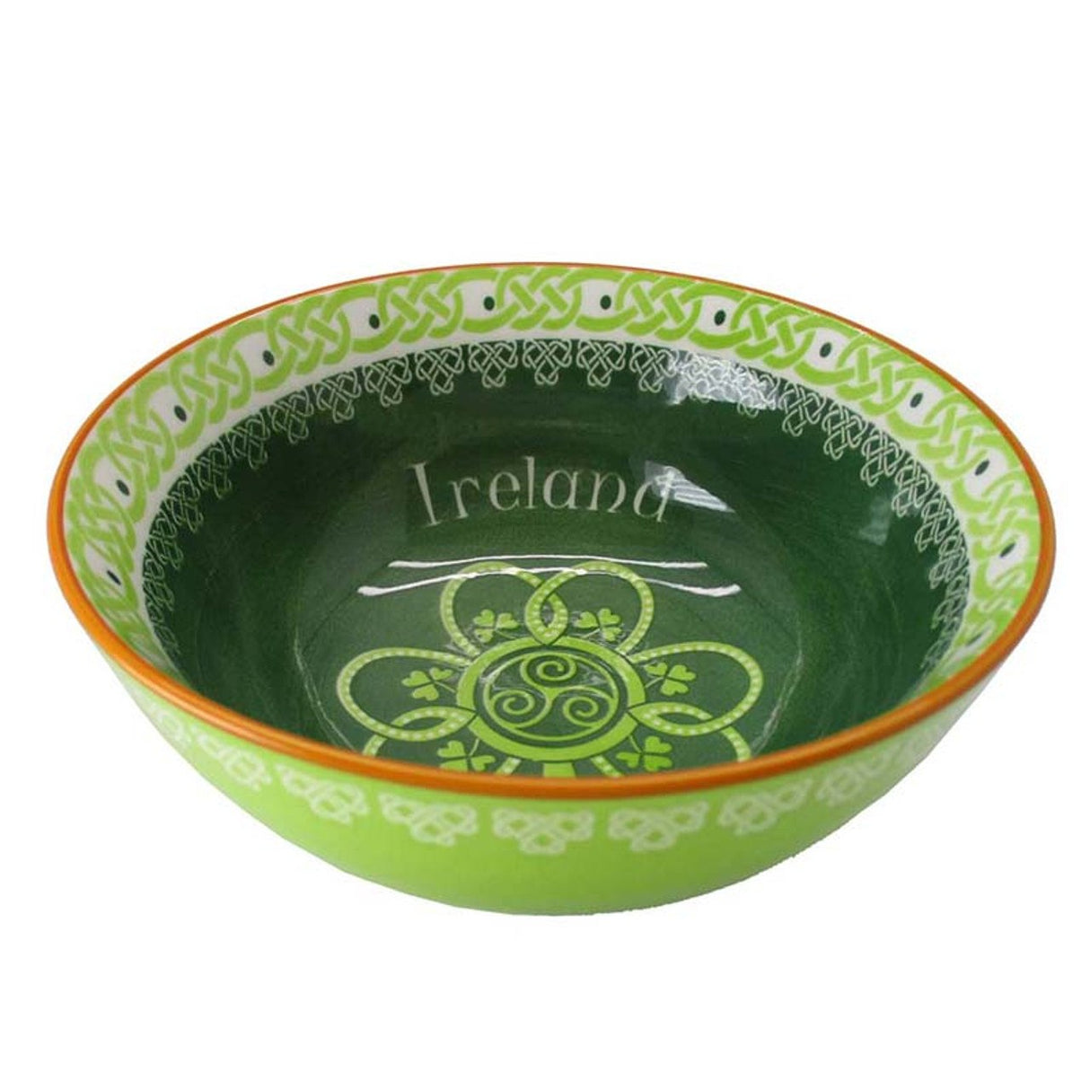 HI-Set-373 New Bone China Green Irish Shamrock Bowl Creative Irish gift