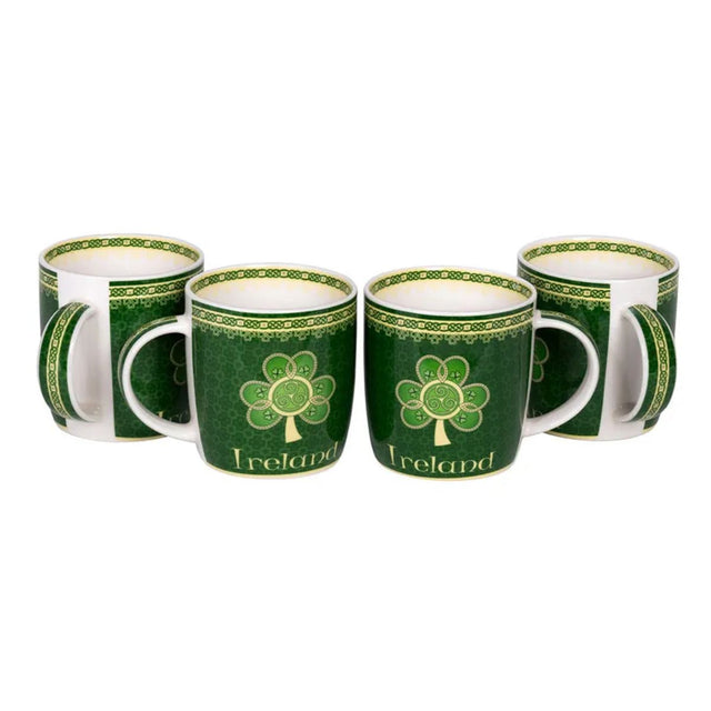 HI-Set-412 Large Bone China Mug with Shamrock Creative Irish Gifts
Set of 4