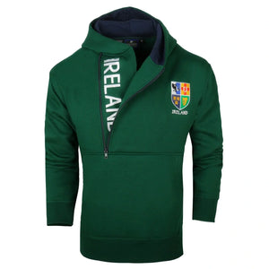 HIHZ-BOTTLE-Ireland Half Zip Hoodie Green Studio Creative Irish Gifts