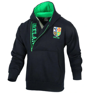 HIHZ-NAVY-S-Ireland Half Zip Hoodie-Creative Studio Irish Gifts.com