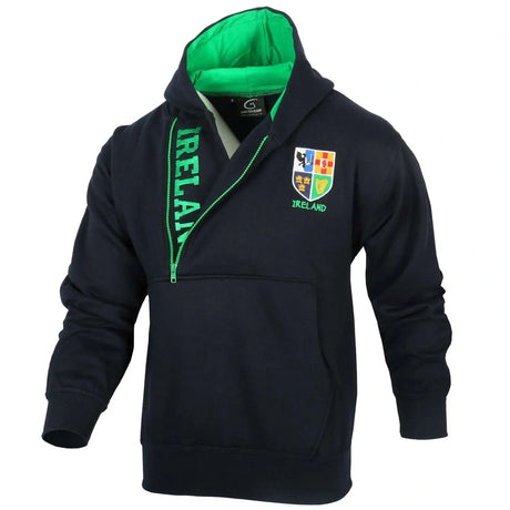 HIHZ-NAVY-S-Ireland Half Zip Hoodie-Creative Studio Irish Gifts.com