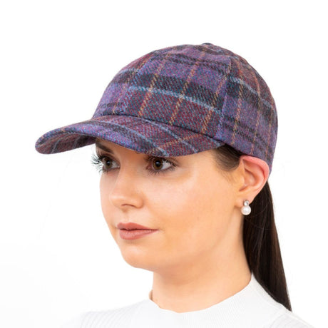 Ladies Irish Wool Plaid Baseball Cap Heather Creative Irish Gift
