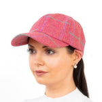 Ladies Irish Wool Plaid Baseball Cap Pink Creative Irish Gift