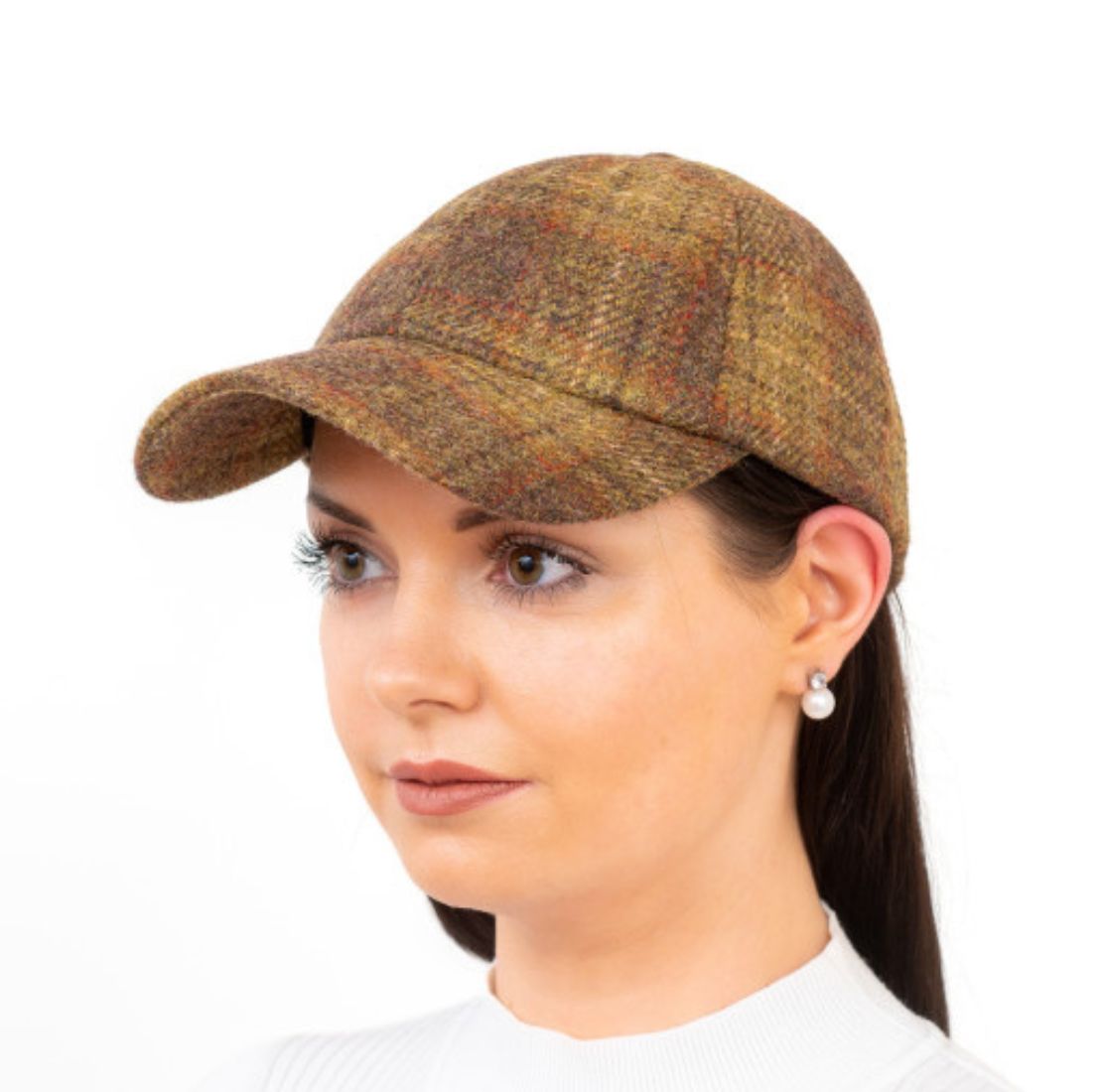 Ladies Irish Wool Plaid Baseball Cap Rustic Creative Irish Gift
