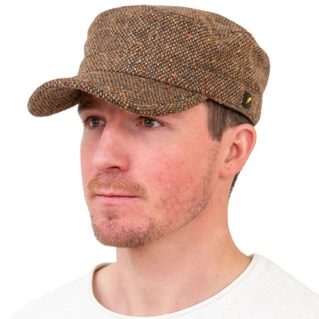 Men's County Kerry Irish Tweed Cadet Hat Brown Creative Irish Gift