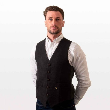 Men's Donegal Wool Irish Vest Back Creative Irish Gift