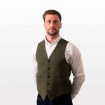 Men's Donegal Wool Irish Vest Green Creative Irish Gift