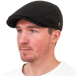 HOF-DUBFC-BLK Handcrafted Donegal Tweed Flat Cap Creative Irish Gift