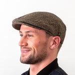  HOF-DUBFC-Beige-Ref-3140-19 Handcrafted Donegal Tweed Flat Cap Creative Irish Gift