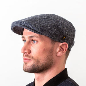 HOF-DUBFC-Blue-Ref-3140-04 Handcrafted Donegal Tweed Flat Cap Creative Irish Gift