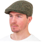 Men's Donegal Tweed Driving Cap Green Salt Pepper Creative Irish Gift