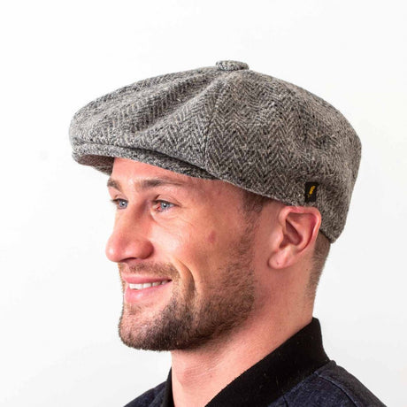 Men's Donegal Tweed Newsboy Cap Silver Creative Irish Gift