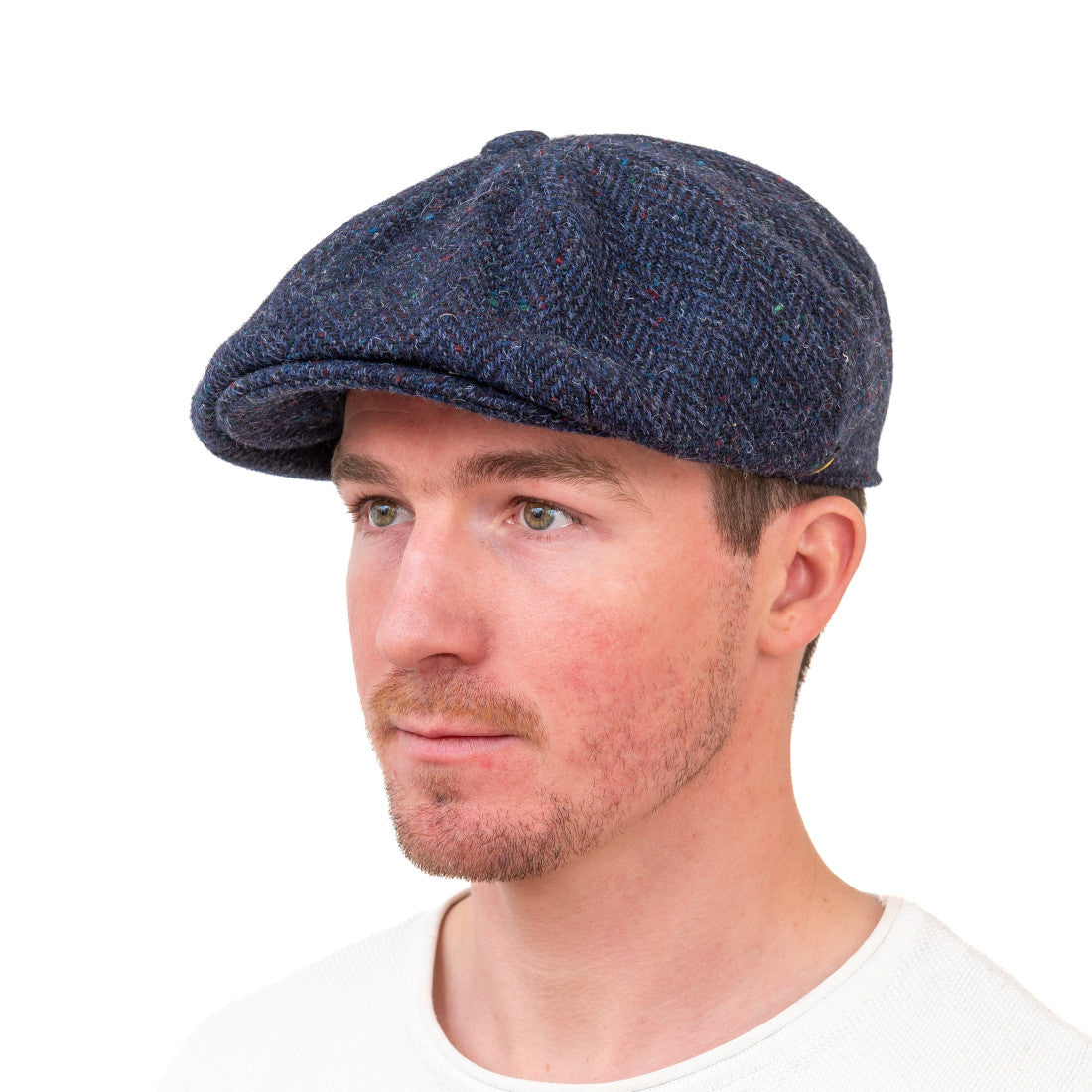 Men's Donegal Tweed Newsboy Cap Blue Creative Irsh Gift