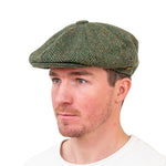 Men's Donegal Tweed Newsboy Cap Green Creative Irish Gift