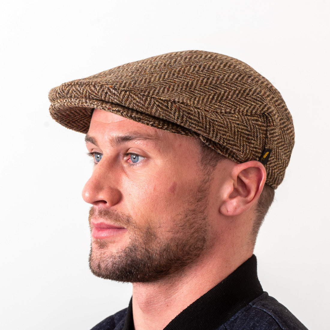 Men's Donegal Tweed Touring Cap  Brown Creative Irish Gift