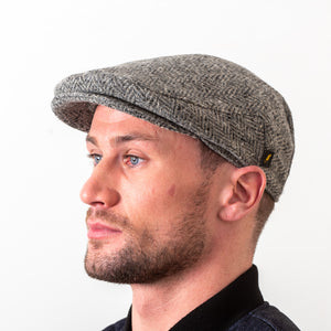 Men's Donegal Tweed Touring Cap  Silver Creative Irish Gift