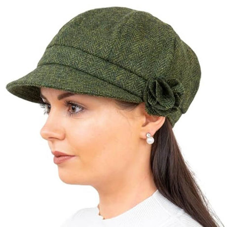Womens New Wool Newsboy Hat Green Creative Irish Gift