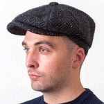 Men's Donegal Wool Irish Flat Cap Charcoal Creative Irish Gift