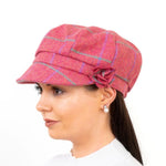 Ladies Wool Newsboy Hat with Rose Pink Creative Irish Gift