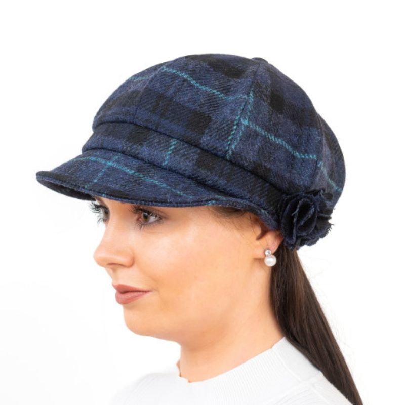 Ladies Wool Newsboy Hat with Rose Sky Creative Irish Gift