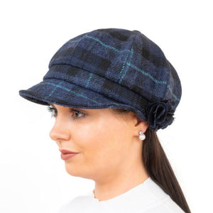 Ladies Wool Newsboy Hat with Rose Sky Creative Irish Gift