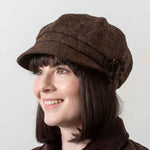 Ladies Wool Newsboy Hat with Rose Creative Irish Gift