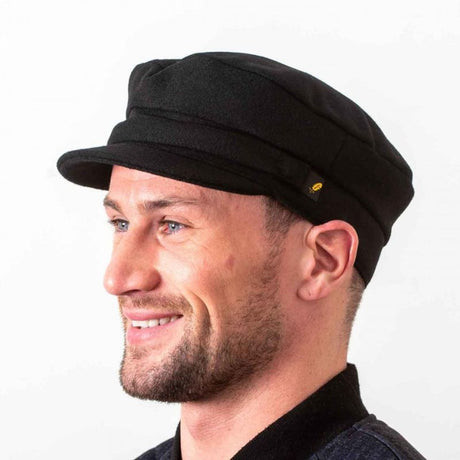 Traditional Irish Meltion Wool Skipper Cap Black Creative Irish Gift