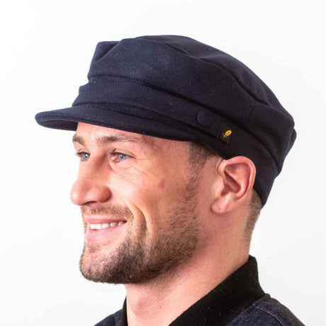 Traditional Irish Meltion Wool Skipper Cap Navy Creative Irish Gift