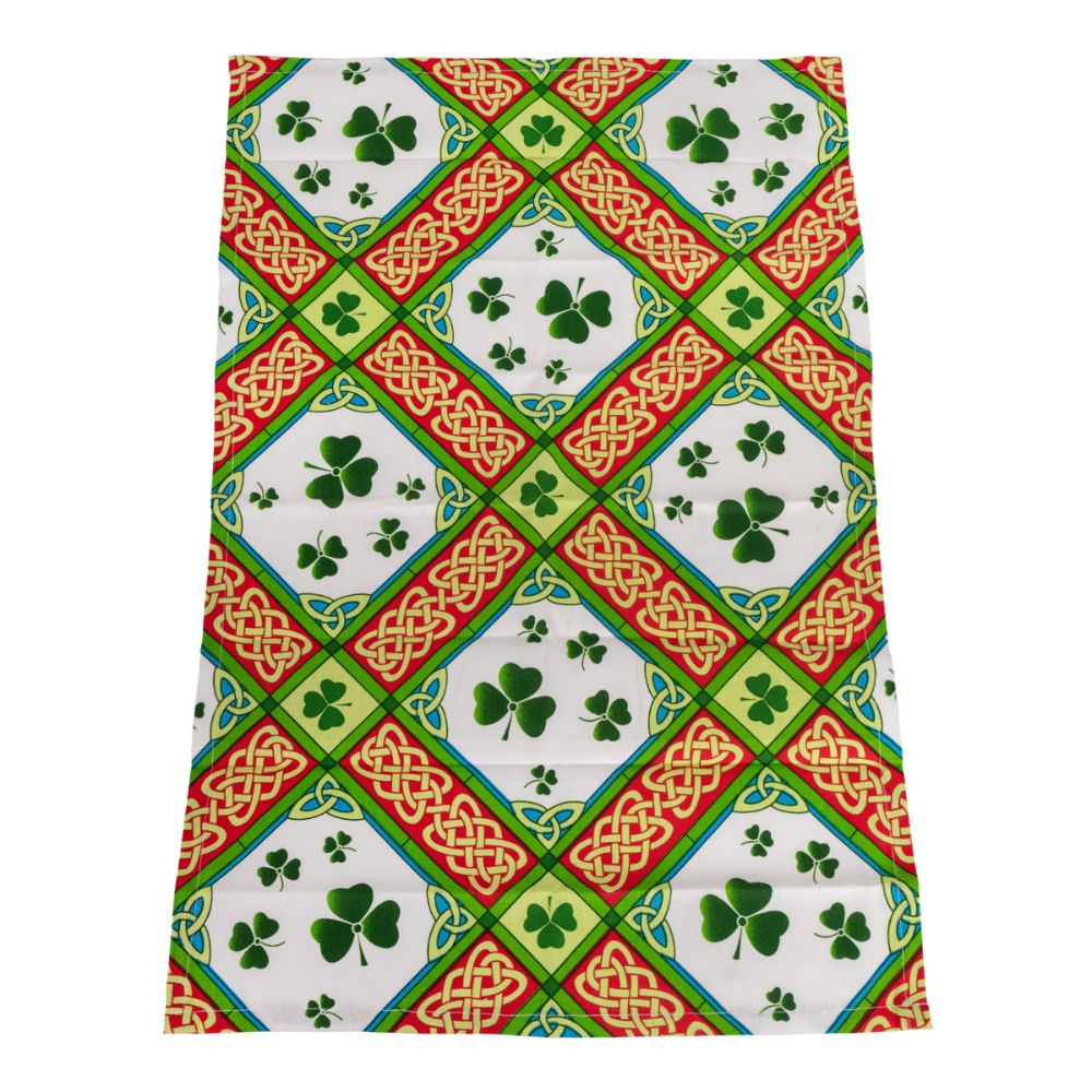 Celtic Tea Towel with Book of Kells Artwork Creative Irish Gifts