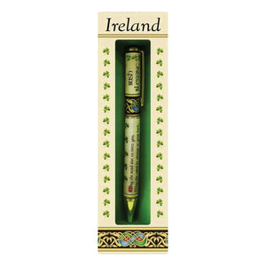 IC-0031-4 Book of Kells Themed Irish Blessing Pen Creative Irish gift