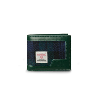 ISL-4589GRNTTM00 Men's Genuine Harris Tweed Bi-Fold Wallet, Blue/Green Creative Irish Gifts
