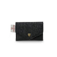 ISL-9100BLAHBL00 Handwoven Small Harris Tweed Card Wallet, Black Creative Irish gift
