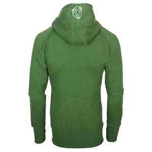 Women's Green Irish Embroidered Hoodie Back View Creative Irish Gifts