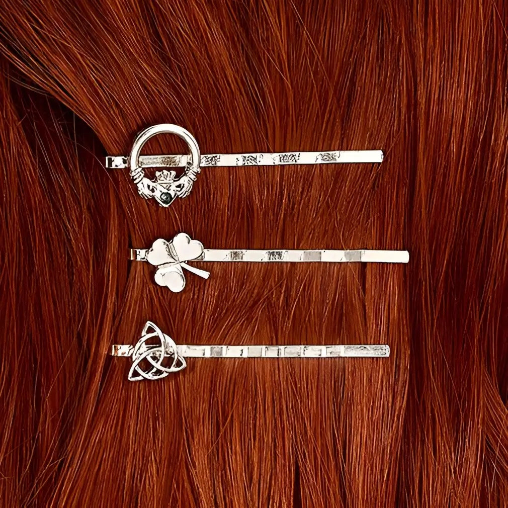 JA716 Traditional Celtic Silver Hair Pins Lifestyle Creative Irish gift
