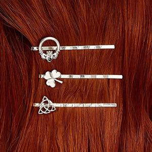 JA716 Traditional Celtic Silver Hair Pins Lifestyle Creative Irish gift