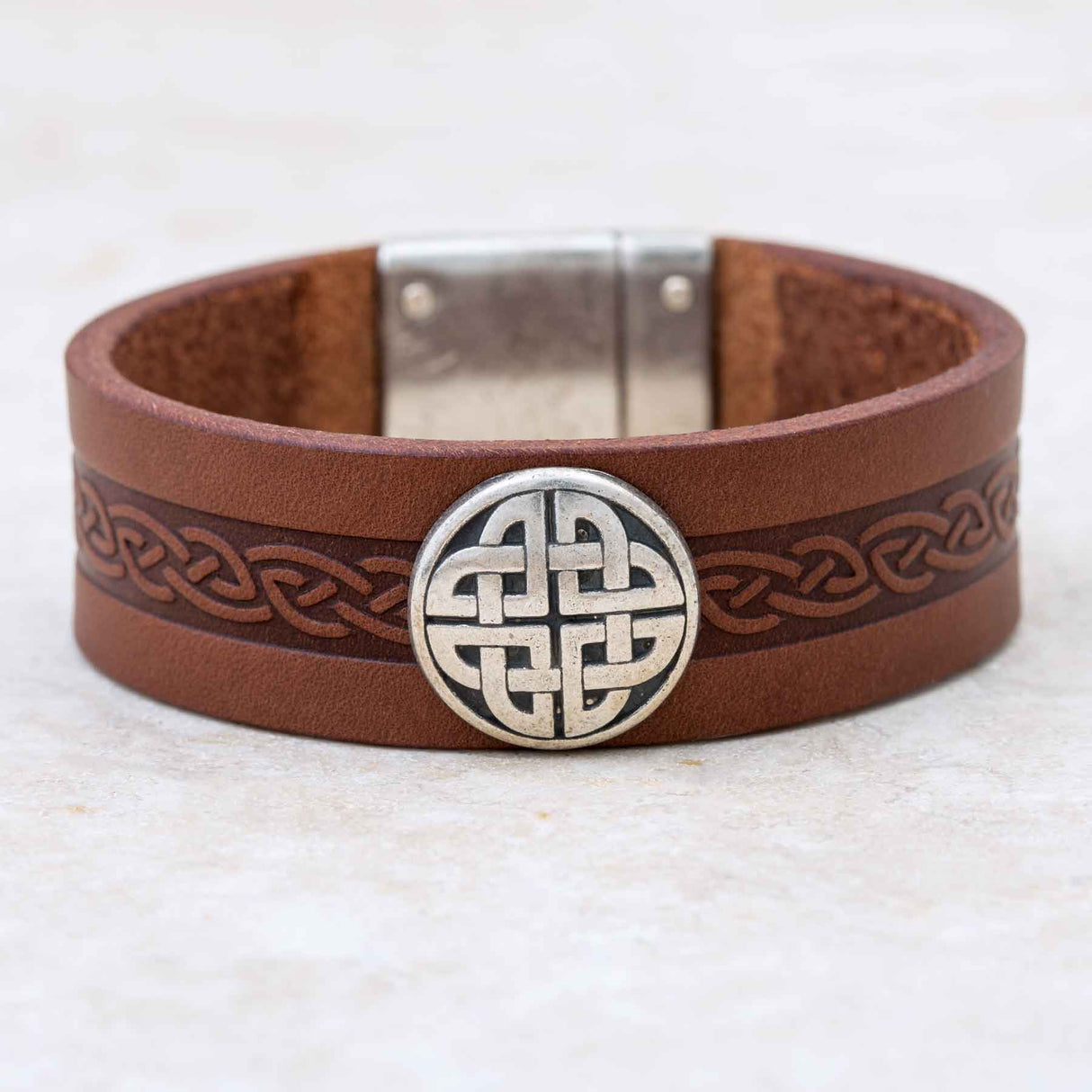 Celtic Craig Cuff, Brown - Creative Irish Gifts