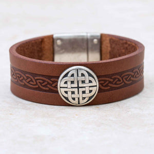 Celtic Craig Cuff, Brown - Creative Irish Gifts