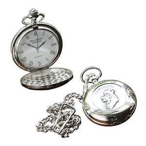 JA766 Pewter Pocket Watch with Irelands Map Embossed Creative Irish gift.com