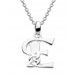 JB515-E Celtic Inspired Initials Pendant Creative Irish gift