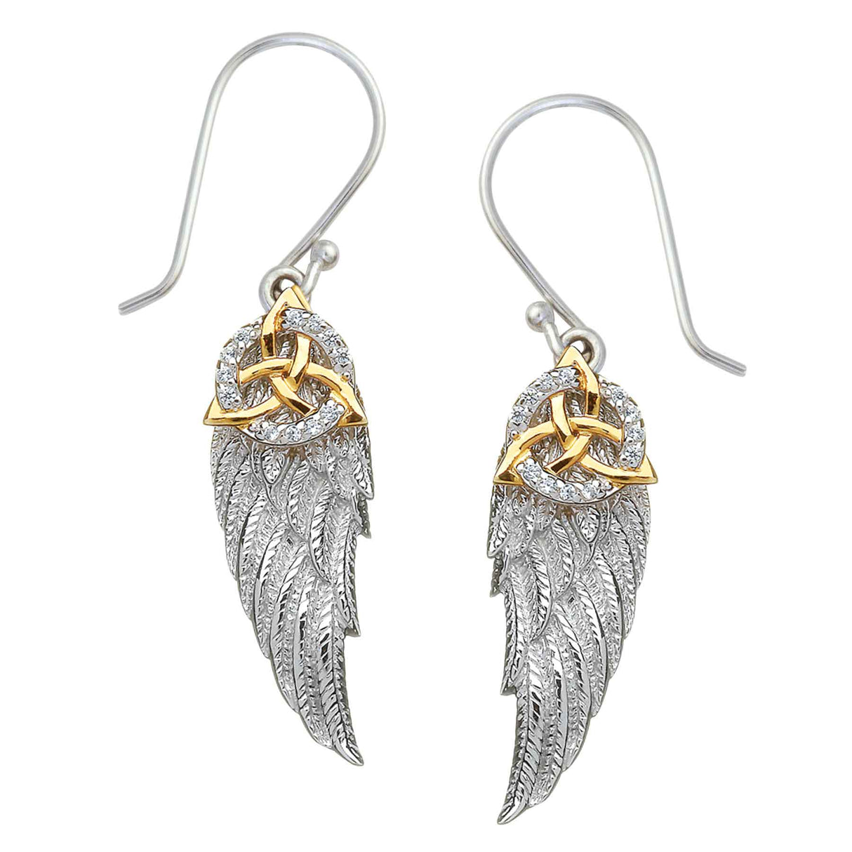 Trinity Knot Angel Wing Earrings