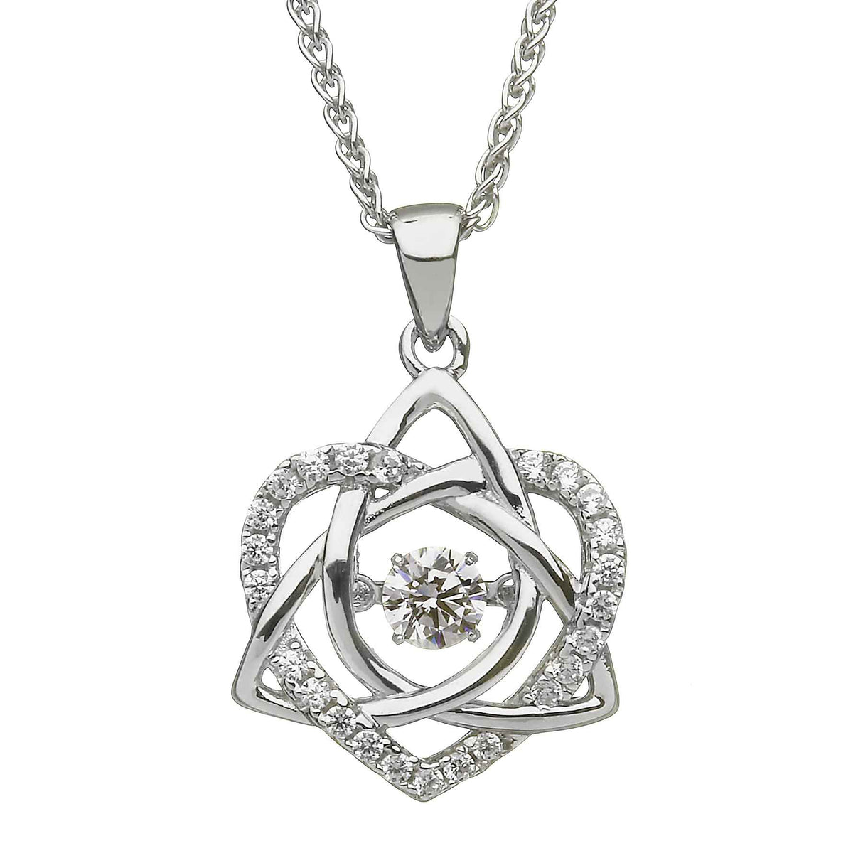 Damhsa Trinity & Heart Necklace - Creative Irish Gifts