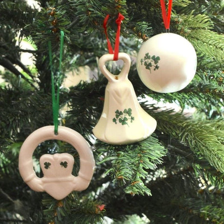 Porcelain Christmas Bell Ornament
