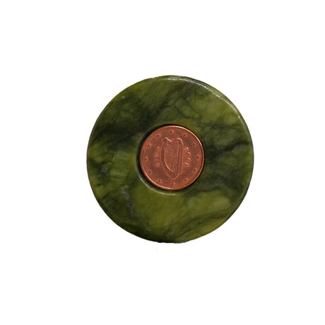JCW-43802 Irish Harp Emblem Connemara Marble Lucky Penny Creative Irish Gifts
