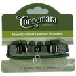 JCW-46611 Handcrafted Connemara Beads Bracelets, Shamrock Charm Creative Irish Gifts
