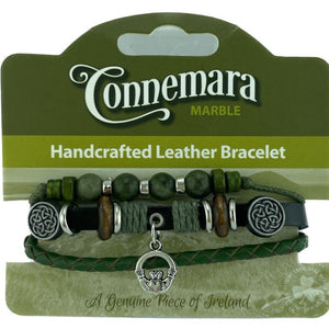 JCW-46614 Handcrafted Connemara Beads Bracelets, Claddagh Creative Irish Gifts
