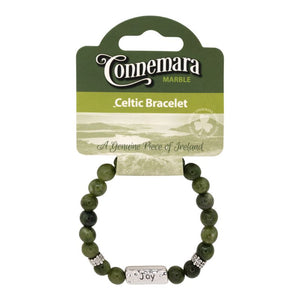 JCW-46618 Connemara Marble Beads Bracelet, Joy Charm Creative Irish Gifts

