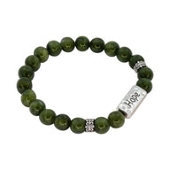 JCW-46619 Connemara Marble Beads Bracelet, Hope Charm studio Creative Irish Gifts
