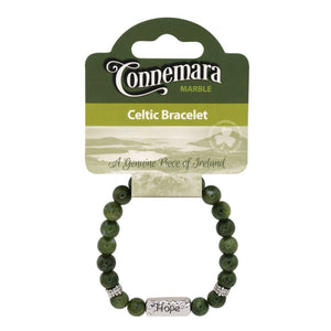 JCW-46619 Connemara Marble Beads Bracelet, Hope Charm Creative Irish Gifts
