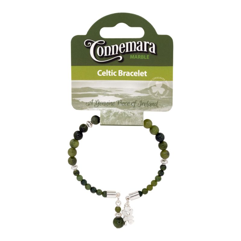 JCW-46626 Connemara Charm Bracelets Double Shamrock Creative Irish Gifts