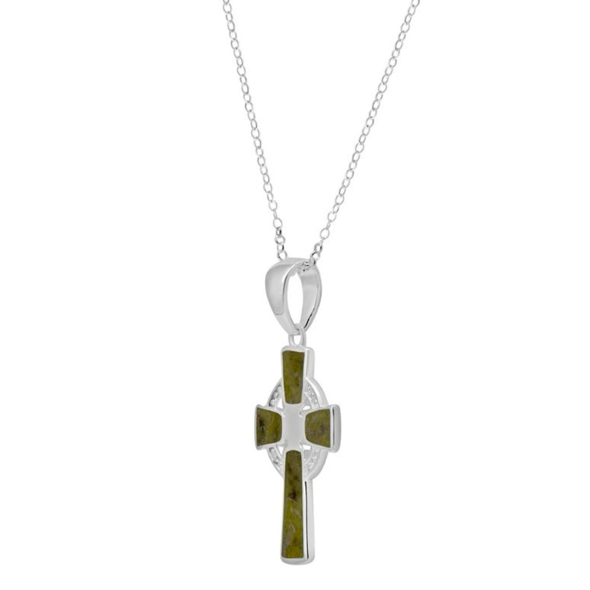 JCW-61601 Connemara Marble Celtic Cross Necklace Creative Irish Gifts
